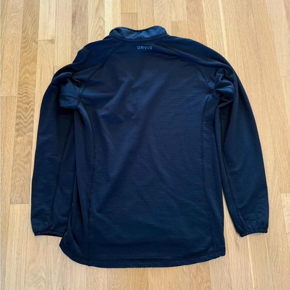 Orvis Men's Horseshoe Hills Fleece 1/4-Zip black pullover small technical jacket - Picture 7 of 7